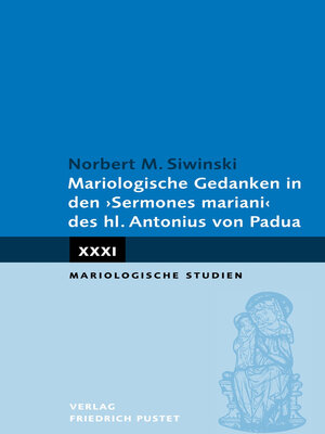cover image of Mariologische Gedanken in den "Sermones mariani" des hl. Antonius von Padua